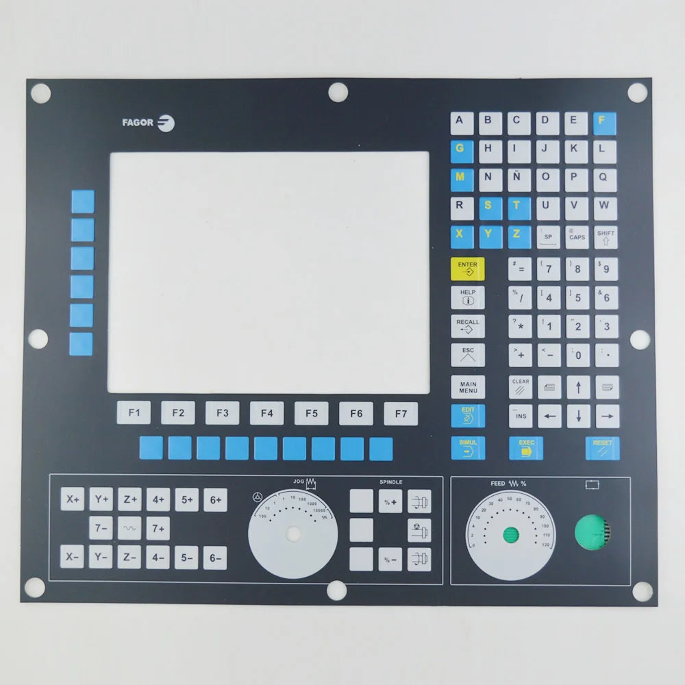 Fagor 8055 System Display Lcd Screen Membrane Keypad & Keyboard Mask For 8055 Operation Panel 11 inch