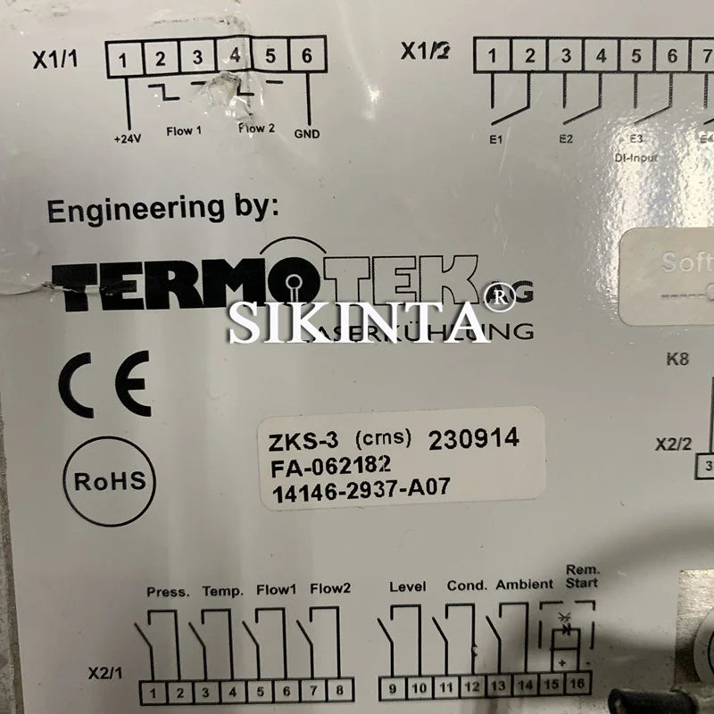 TERMOTEK Control Panel ZKS-3 FA-062182 14146-2937-A07 Used Fully Tested