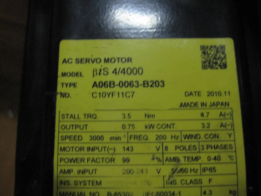 A06B-0063-B203/A06B0063B203 Servo Motor