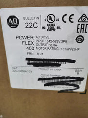 New In Box 22C-D038A103 Allen Bradley PowerFlex 400 AC Servo Driver / Drive Inverter