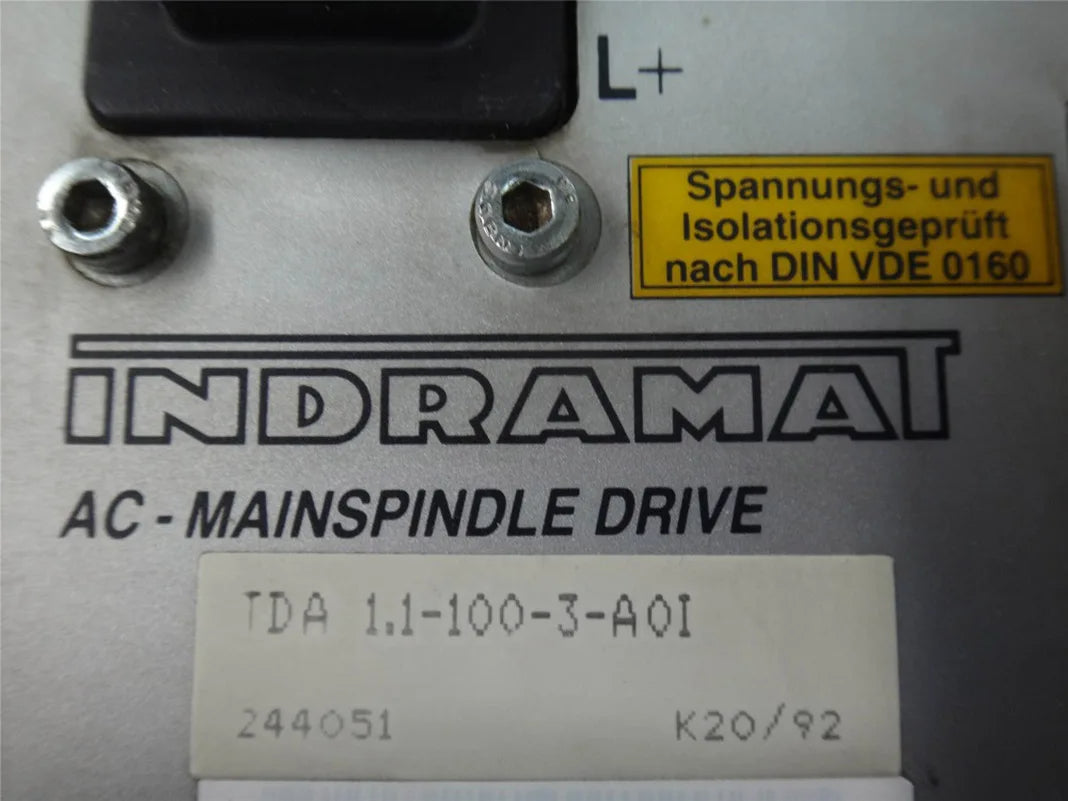 TDA1.1-100-3-A01 Indramat Mainspindle Driver Used
