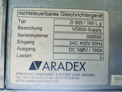 D565/160Lg Aradex VD600 Power Supply Used